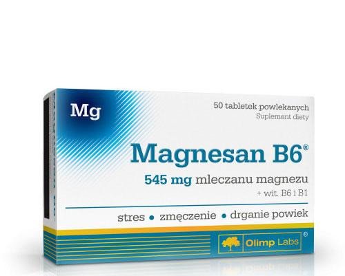 Витамины и минералы Olimp Magnesan B6, 50 таблеток,  ml, NZMP. Vitamins and minerals. General Health Immunity enhancement 