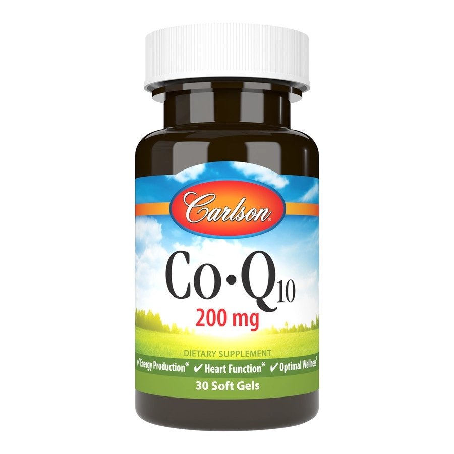 Натуральная добавка Carlson Labs CoQ10 200 mg, 30 капсул,  ml, Carlson Labs. Natural Products. General Health 
