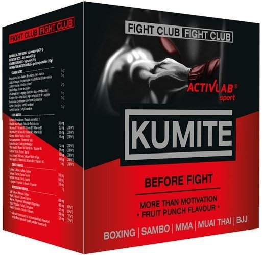 Kumite, 20 piezas, ActivLab. Pre Entreno. Energy & Endurance 