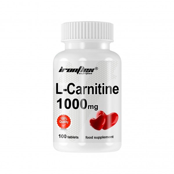 Жиросжигатель IronFlex L-Carnitine 1000, 100 таблеток,  ml, Iron Addicts Brand. Quemador de grasa. Weight Loss Fat burning 