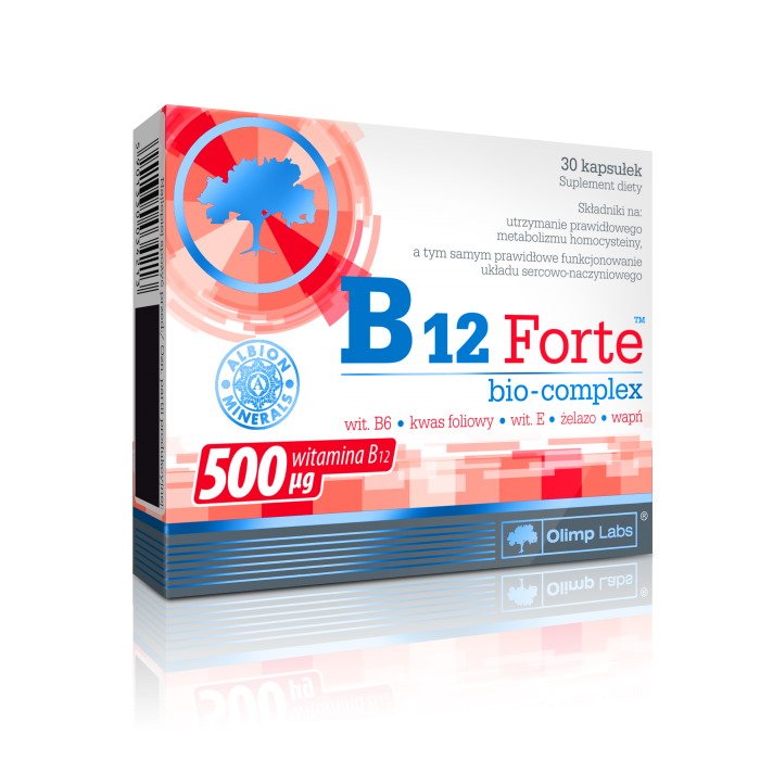 Витамины и минералы Olimp B12 Forte, 30 капсул,  ml, Olimp Labs. Vitamins and minerals. General Health Immunity enhancement 