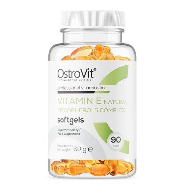 Витамины и минералы OstroVit Vitamin E Natural Tocopherols Complex, 90 капсул,  мл, OstroVit. Витамины и минералы. Поддержание здоровья Укрепление иммунитета 