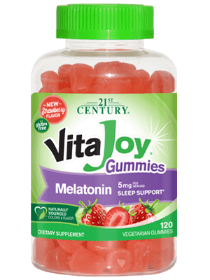 Мелатонін 21st Century VitaJoy Melatonin 5 mg 120 Gummies,  ml, 21st Century. Melatoninum. Improving sleep recuperación Immunity enhancement General Health 