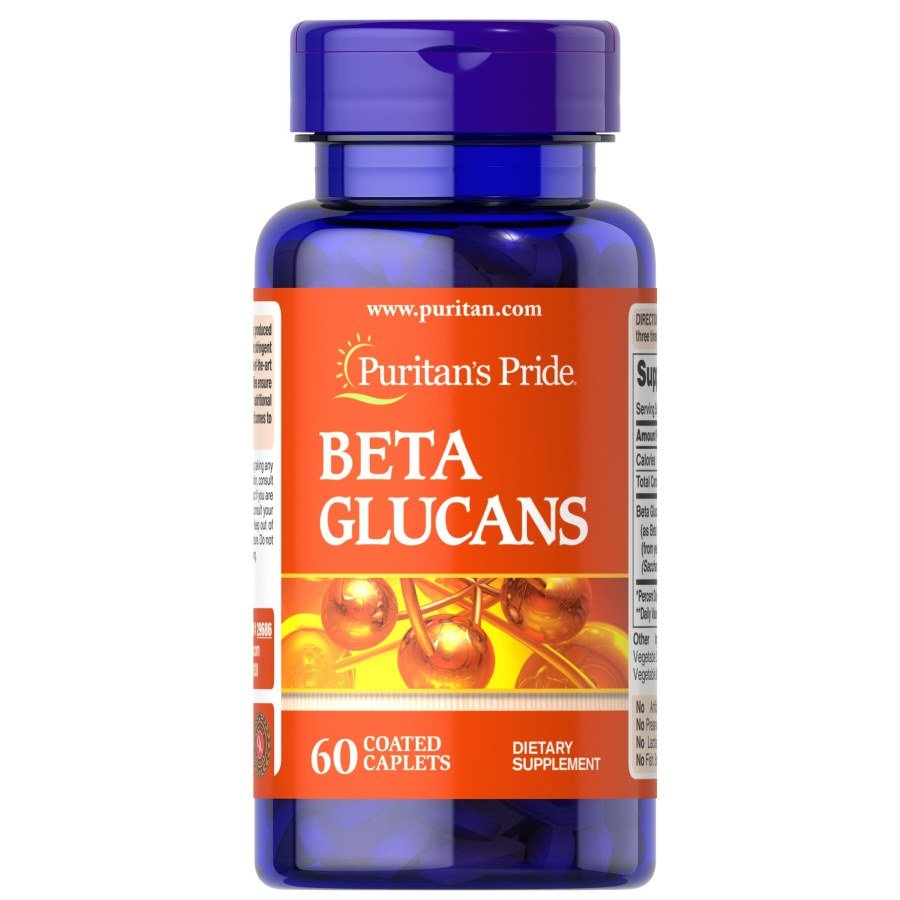 Puritan's Pride Натуральная добавка Puritan's Pride Beta Glucans 200 mg, 60 каплет, , 