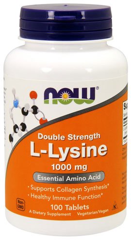 NOW L-Lysine Double Strength 1000 mg 100 таб Без вкуса,  ml, Now. Lisina. 