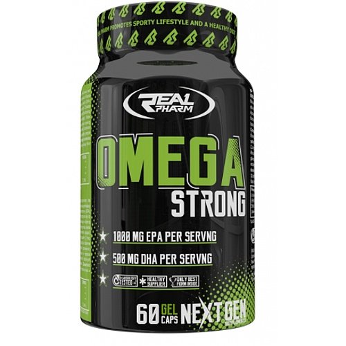 Жирные кислоты Real Pharm Omega Strong, 60 капсул,  ml, Real Pharm. Grasas. General Health 