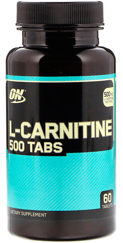 Optimum Nutrition L-Carnitine 500 60 таб Без вкуса,  мл, Optimum Nutrition. L-карнитин. Снижение веса Поддержание здоровья Детоксикация Стрессоустойчивость Снижение холестерина Антиоксидантные свойства 