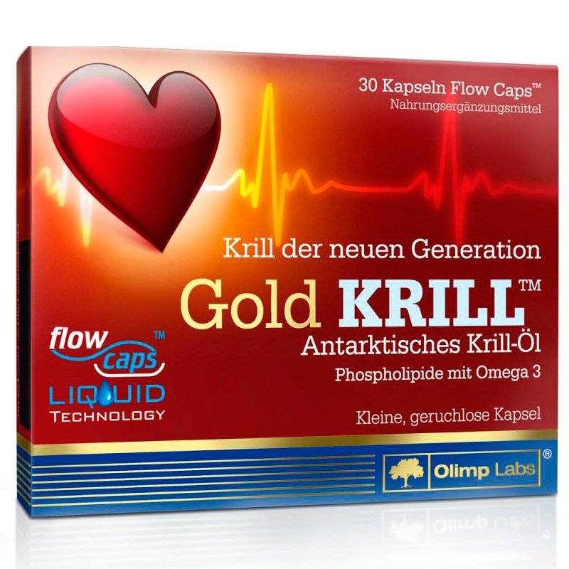 Жирные кислоты Olimp Gold Krill, 30 капсул,  мл, Olimp Labs. Жирные кислоты (Omega). Поддержание здоровья 