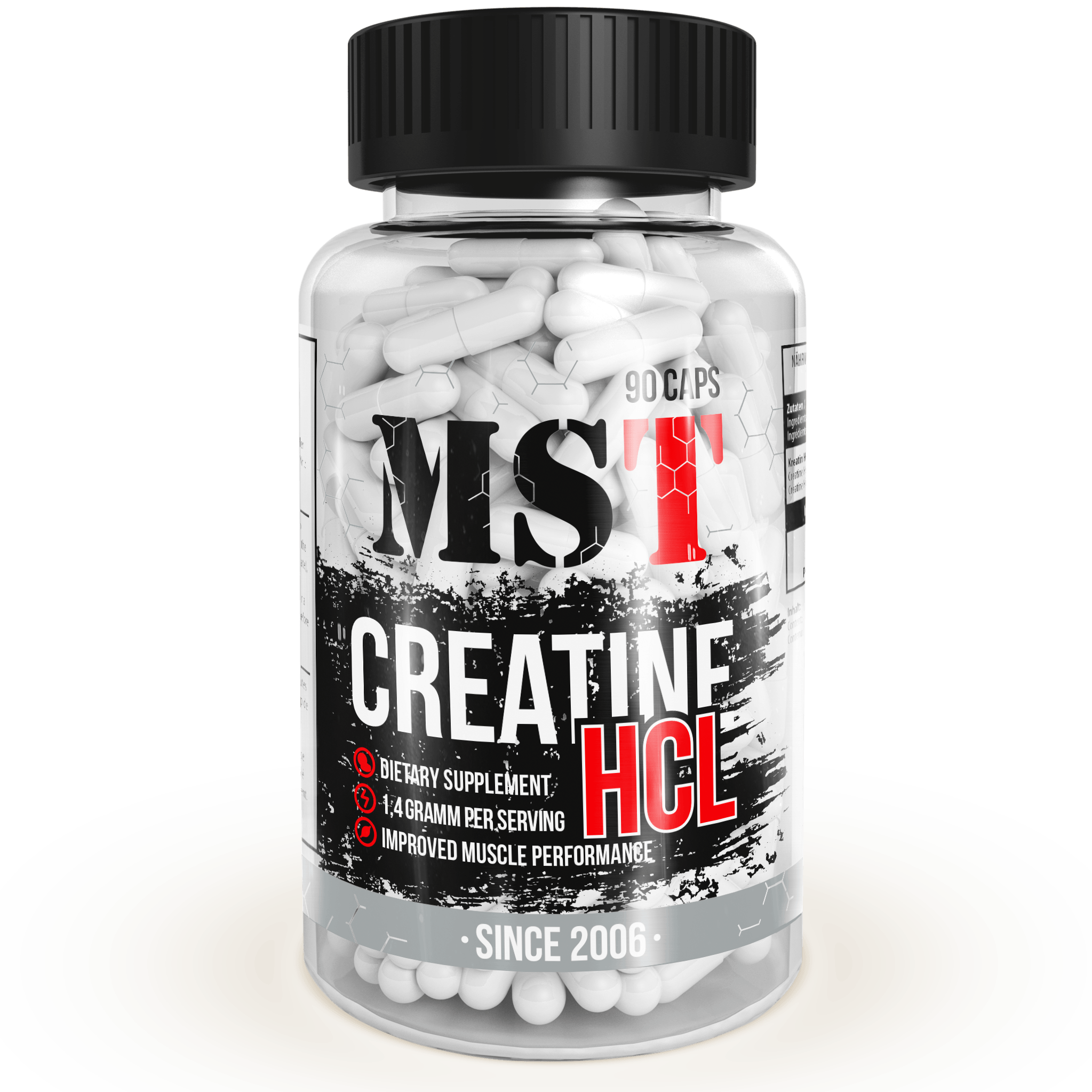 Creatine HCl, 90 шт, MST Nutrition. Креатин гидрохлорид. 