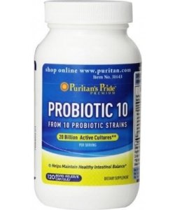 Puritan's Pride Probiotic 10, , 120 шт