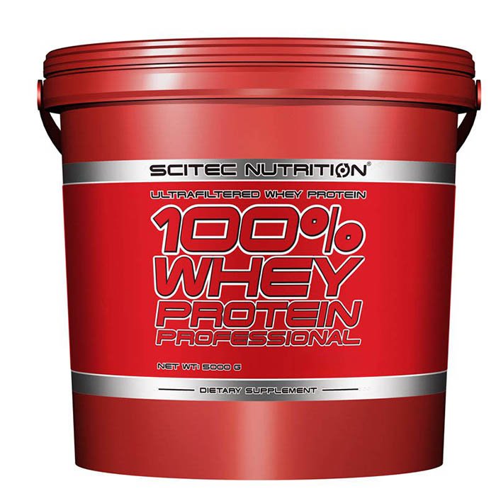 Протеин Scitec 100% Whey Protein Professional, 5 кг Ваниль-ягода,  мл, Saputo. Протеин. Набор массы Восстановление Антикатаболические свойства 
