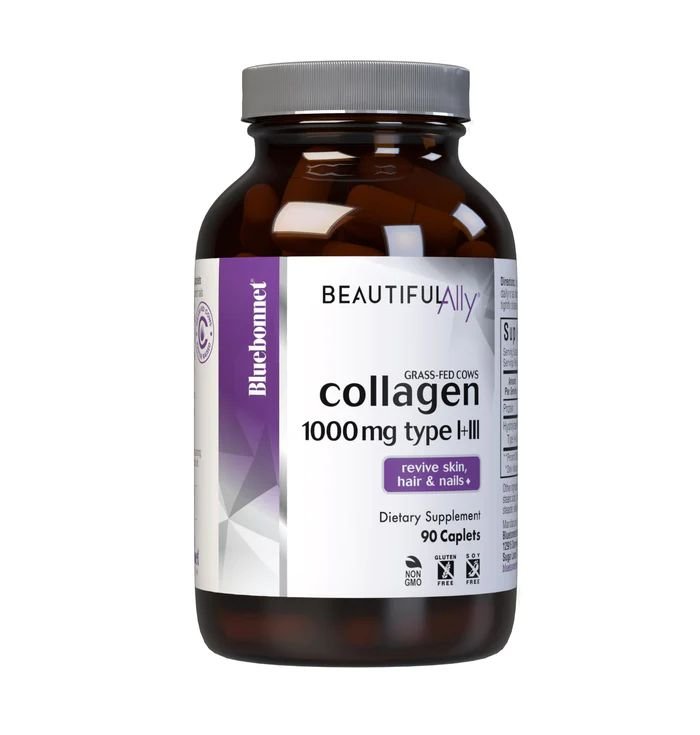 Для суставов и связок Bluebonnet Beautiful Ally Collagen Type I + III, 90 каплет,  мл, Bluebonnet Nutrition. Хондропротекторы. Поддержание здоровья Укрепление суставов и связок 