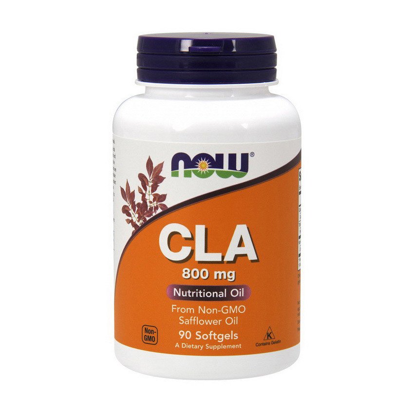 Конъюгированная линолевая кислота Now Foods CLA 800 mg(90 капс) нау фудс цла,  мл, Now. CLA. 