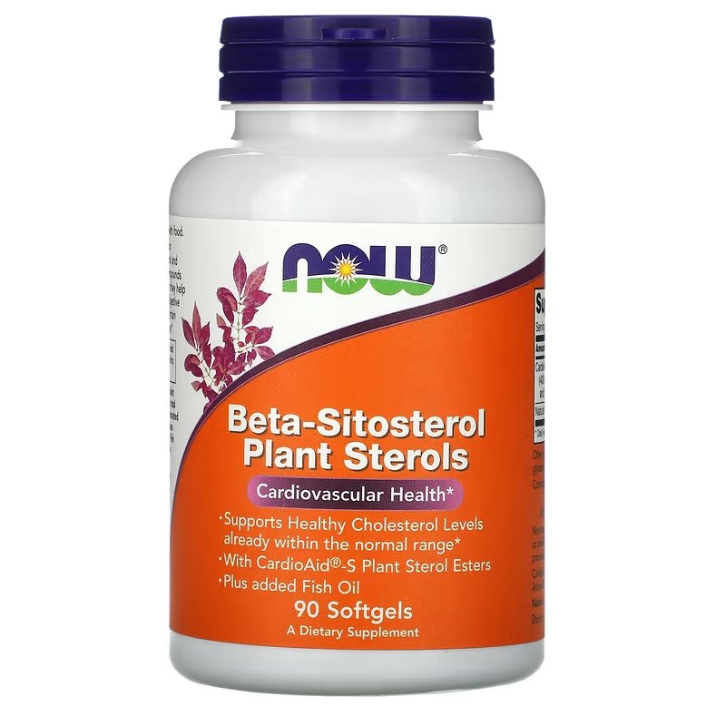 Now Натуральная добавка NOW Beta-Sitosterol Plant Sterols, 90 капсул, , 