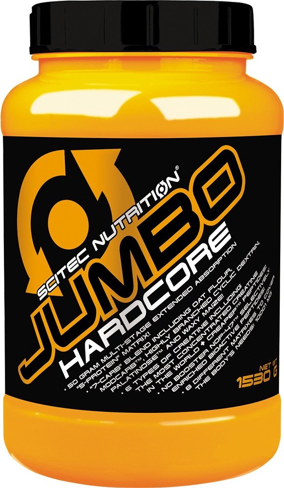 Гейнер Scitec Jumbo Hardcore, 1.53 кг Белый шоколад,  ml, Scitec Nutrition. Ganadores. Mass Gain Energy & Endurance recuperación 