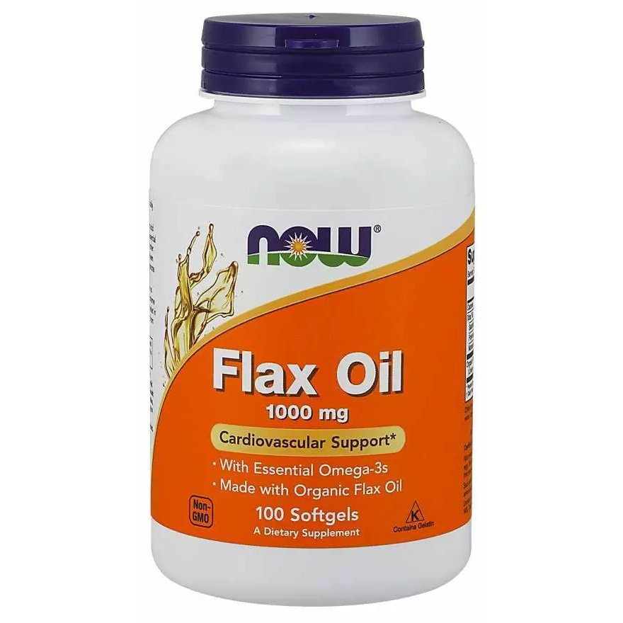 Now Натуральная добавка NOW Flax Oil 1000 mg, 100 капсул, , 