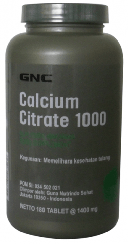 Calcium Citrate 1000, 180 шт, GNC. Кальций, цинк и магний. Поддержание здоровья 