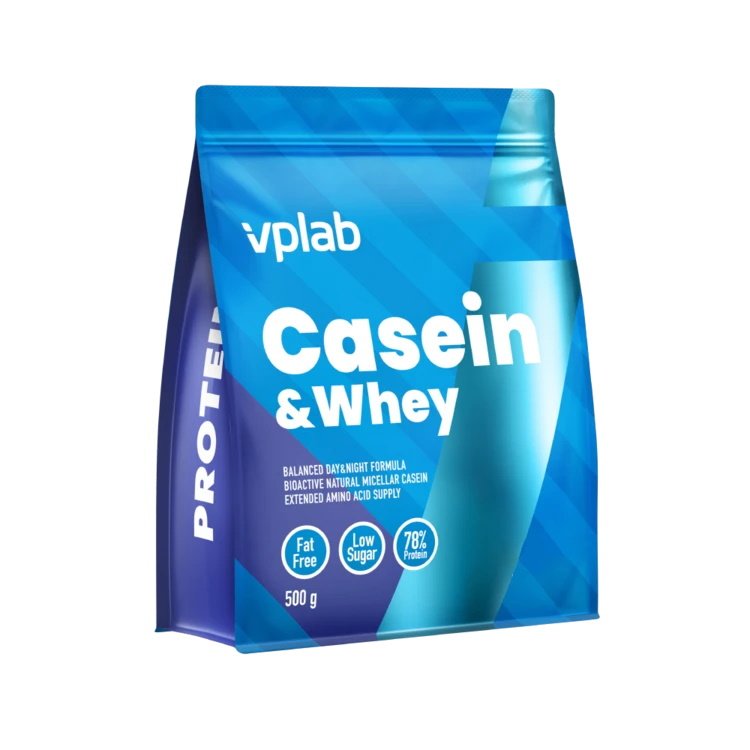 Протеин VPLab Casein &amp; Whey, 500 грамм Шоколад,  мл, VPLab. Протеин. Набор массы Восстановление Антикатаболические свойства 