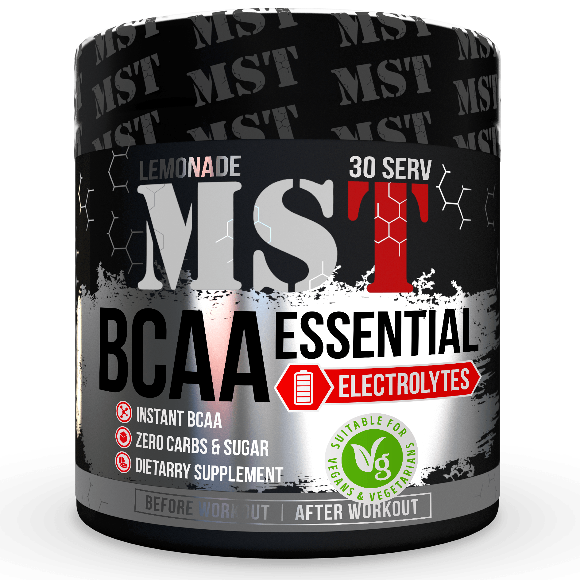 BCAA Essential Electrolytes, 240 г, MST Nutrition. BCAA. Снижение веса Восстановление Антикатаболические свойства Сухая мышечная масса 