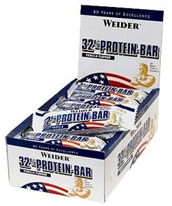 32% Protein Bar, 24 шт, Weider. Батончик. 
