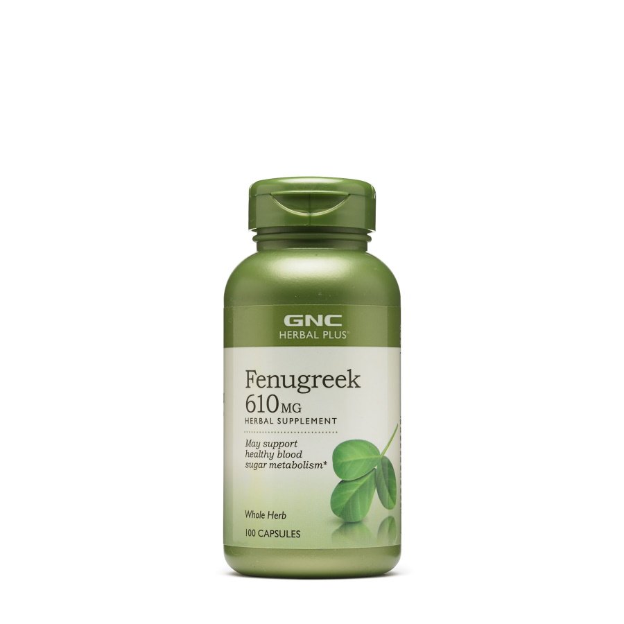 Натуральная добавка GNC Herbal Plus Fenugreek 610 mg, 100 капсул,  ml, GNC. Natural Products. General Health 