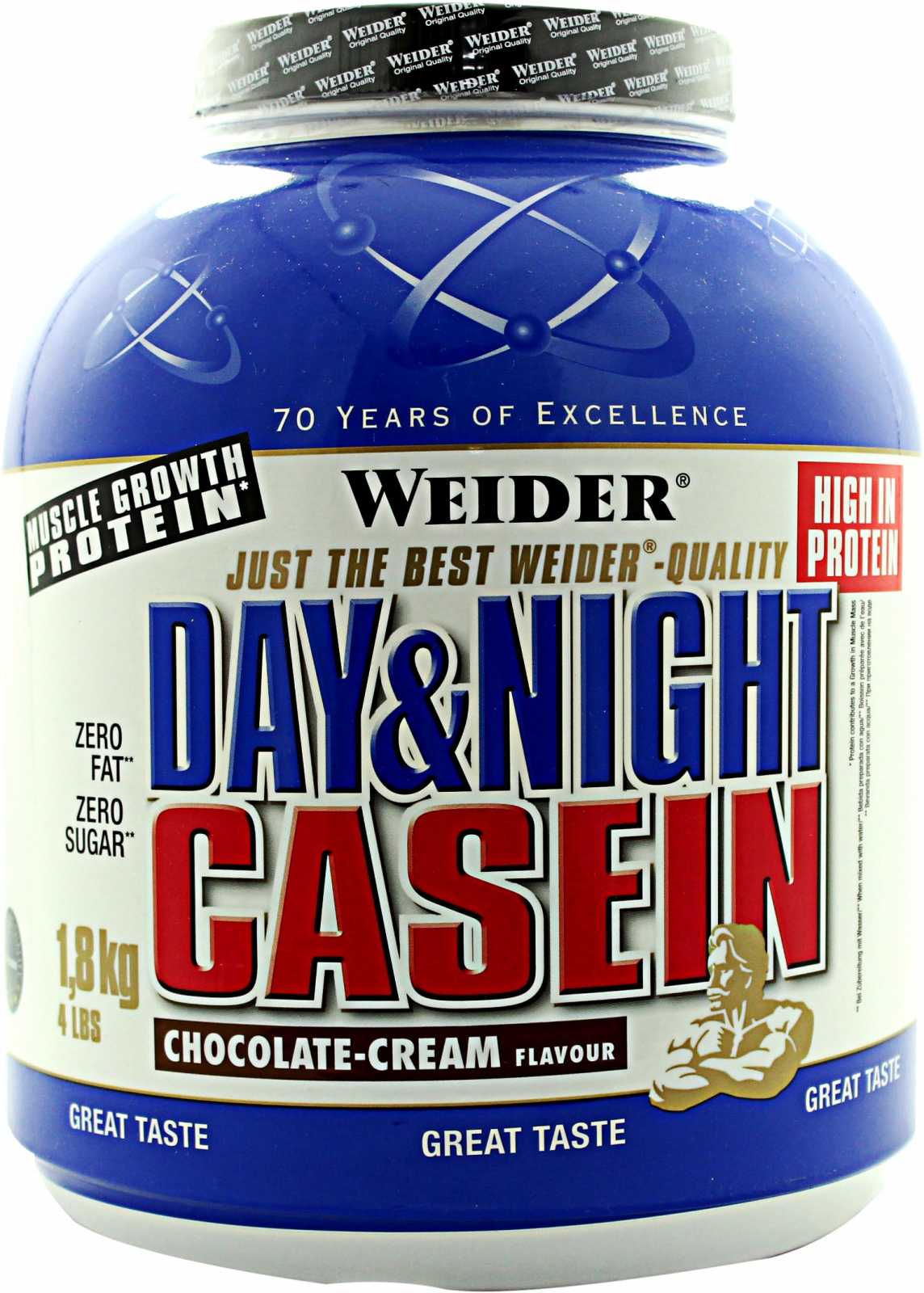 Day & Night Casein, 1800 g, Weider. Caseína. Weight Loss 