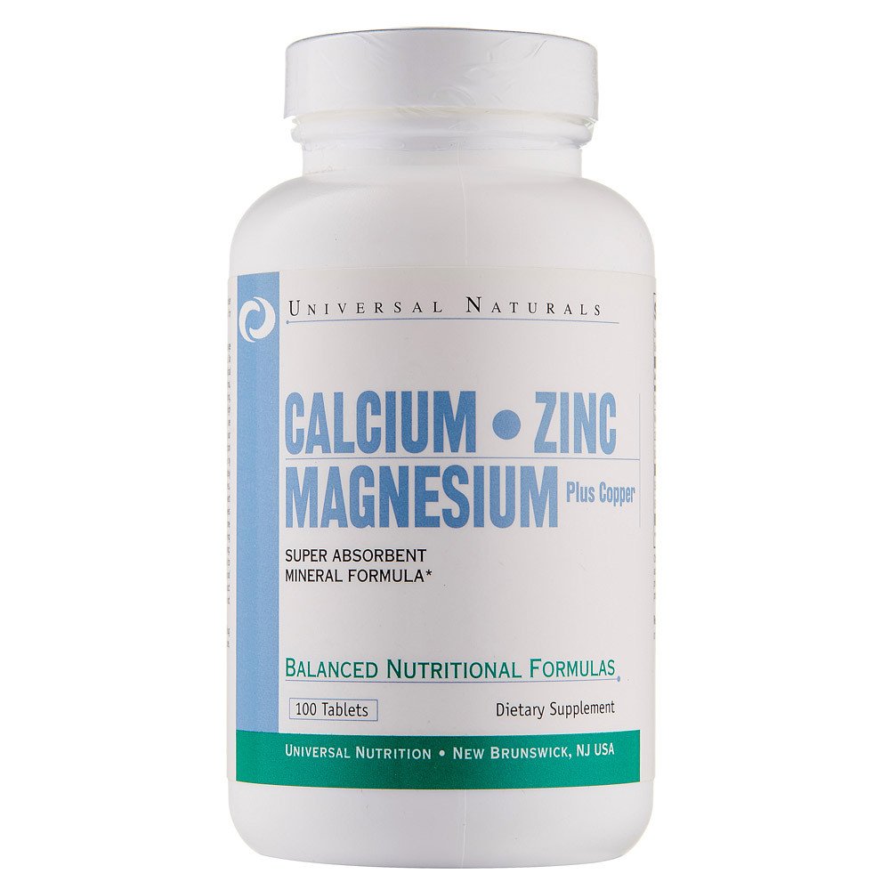 Calcium Zinc Magnesium Universal Nutrition 100 tabs,  ml, Universal Nutrition. Vitamins and minerals. General Health Immunity enhancement 
