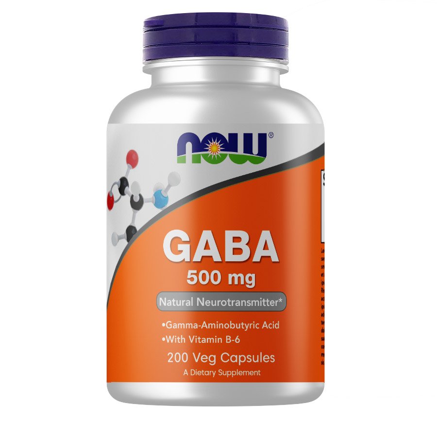 Now Аминокислота NOW Gaba 500 mg, 200 вегакапсул, , 