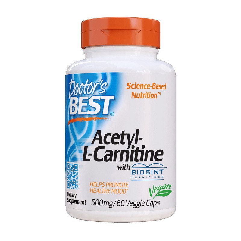 Doctor's BEST Ацетил Л-карнитин Doctor's Best Acetyl-L-Carnitine with Biosint (60 капс) доктор бест, , 