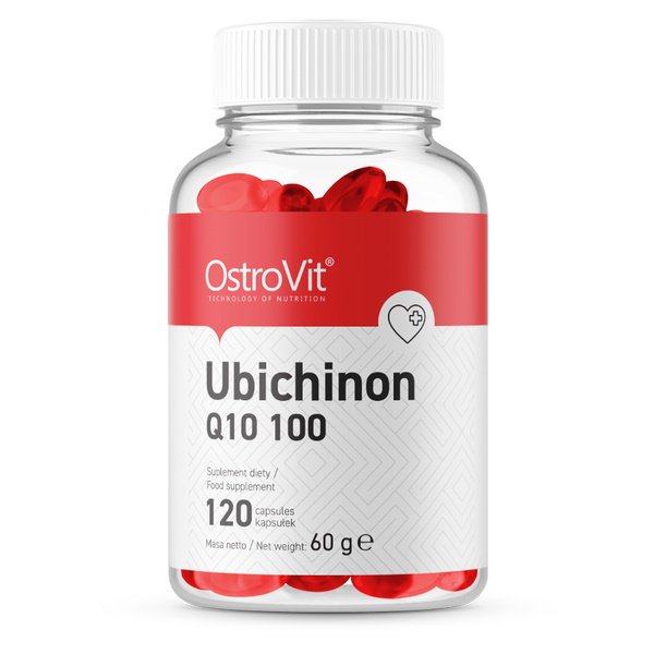Витамины и минералы OstroVit Ubichinon Q10 100, 120 капсул,  мл, Optisana. Коэнзим-Q10. Поддержание здоровья Антиоксидантные свойства Профилактика ССЗ Толерантность к физ. нагрузкам 