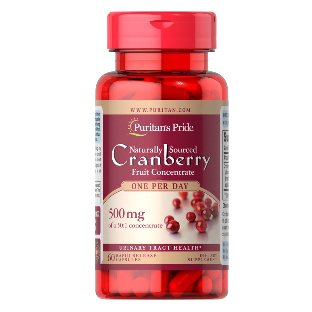 Puritan's Pride Натуральная добавка Puritan's Pride Cranberry One a Day, 60 капсул, , 