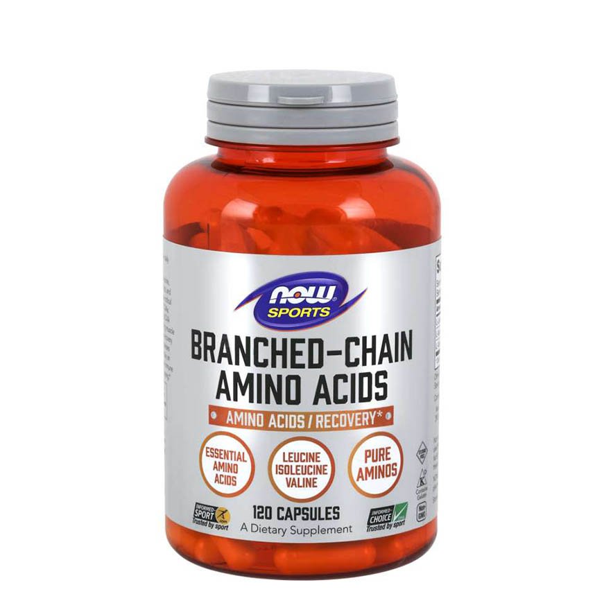 BCAA NOW Branched Chain Amino Acids, 120 капсул,  мл, Now. BCAA. Снижение веса Восстановление Антикатаболические свойства Сухая мышечная масса 