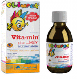 Vita-Min Plus Junior Multivitamin, 150 мл, Olimp Labs. Витаминно-минеральный комплекс. Поддержание здоровья Укрепление иммунитета 