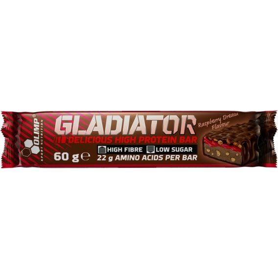 Батончик Olimp Gladiator, 60 грамм Малина СРОК 03.21,  мл, Olimp Labs. Батончик. 