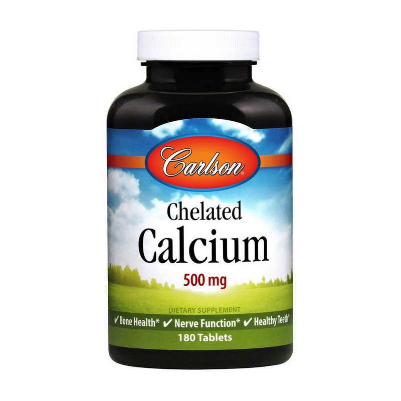 Кальций хелат Carlson Labs Chelated Calcium 500 mg (180 таб) карлсон лабс,  мл, Carlson Labs. Кальций Ca. 