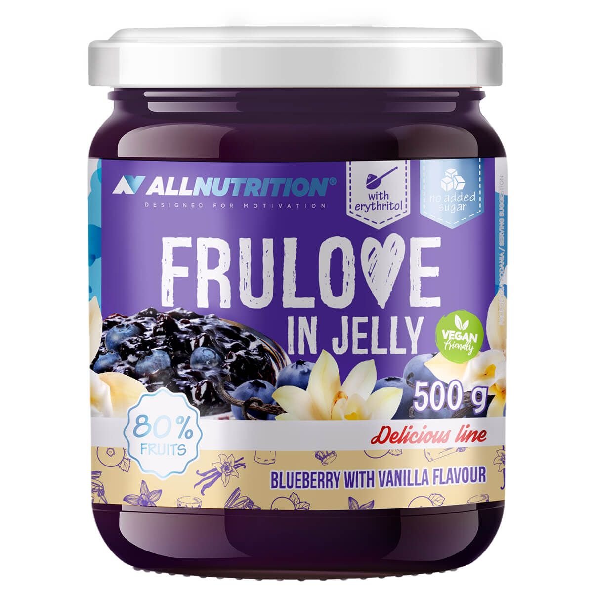 AllNutrition Заменитель питания AllNutrition FruLove in Jelly, 500 грамм Голубика-ваниль, , 500 грамм