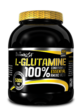 100% L-Glutamine BioTech 500 g,  мл, BioTech. Глютамин. Набор массы Восстановление Антикатаболические свойства 
