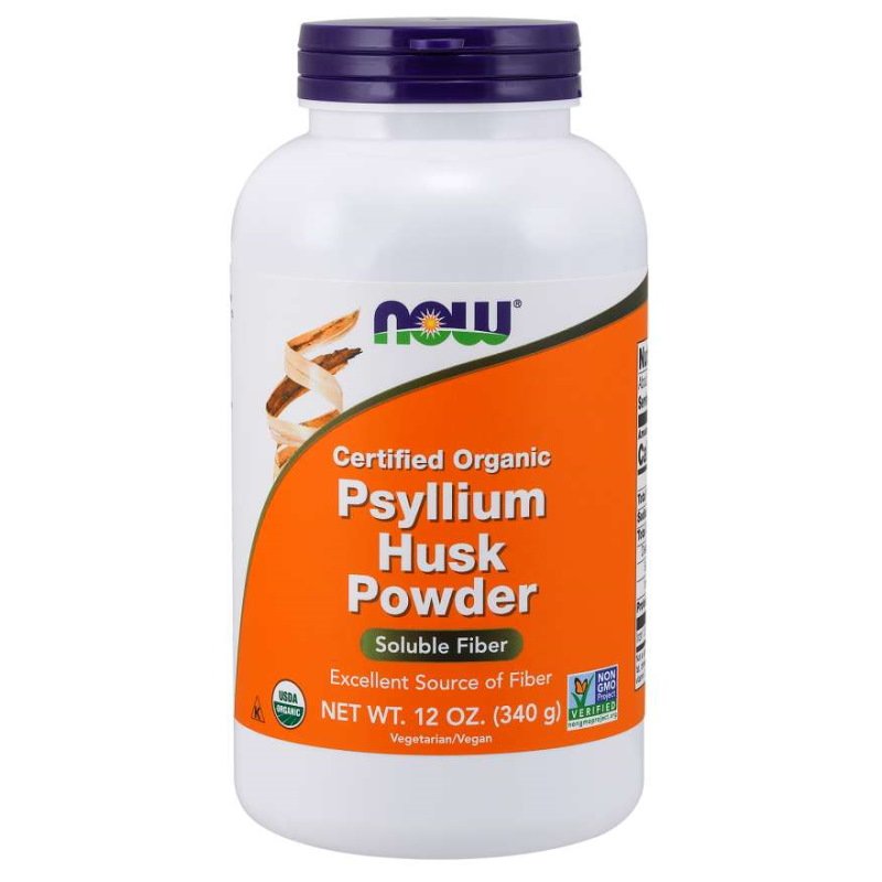 Now Натуральная добавка NOW Organic Psyllium Husks, 340 грамм, , 340 