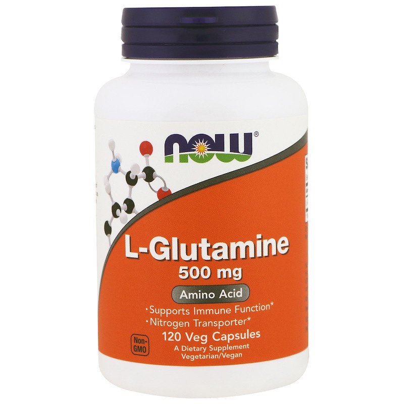 NOW L-Glutamine - 120 caps,  мл, Now. Аминокислоты. 