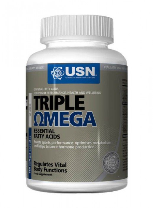 Triple Omega, 160 шт, USN. Комплекс жирных кислот. Поддержание здоровья 