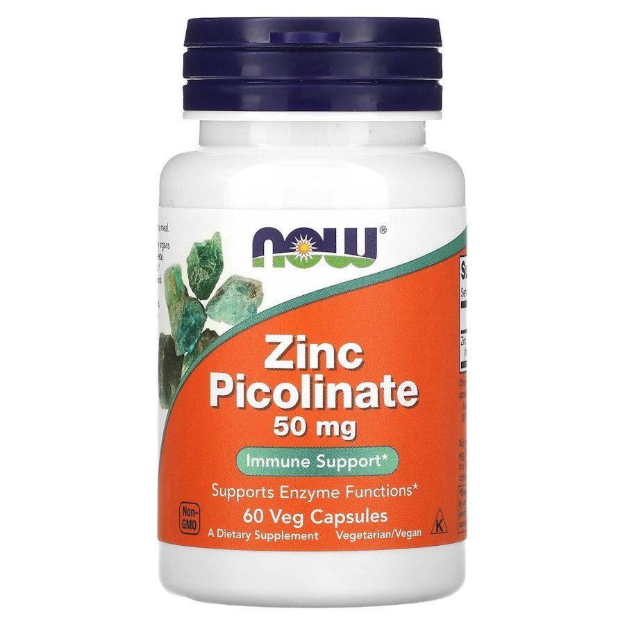 Витамины и минералы NOW Zinc Picolinate 50 mg, 60 вегакапсул,  мл, Now. Витамины и минералы. Поддержание здоровья Укрепление иммунитета 