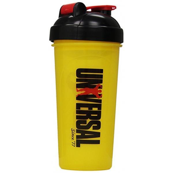 Universal Nutrition Shaker with metal ball - 700ml yellow, , 