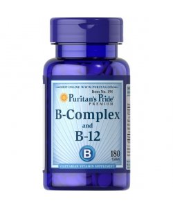 B-Complex and B-12, 180 шт, Puritan's Pride. Витамин B. Поддержание здоровья 