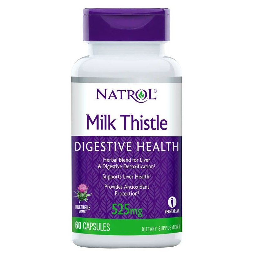 Натуральная добавка Natrol Milk Thistle 525 mg, 60 капсул,  мл, Natrol. Hатуральные продукты. Поддержание здоровья 
