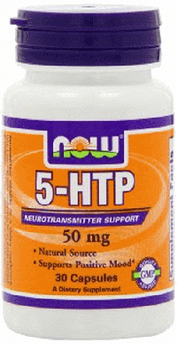 5-HTP 50 mg, 30 шт, Now. 5-HTP. 