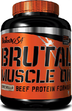 Brutal Muscle On, 2270 г, BioTech. Комплекс сывороточных протеинов. 