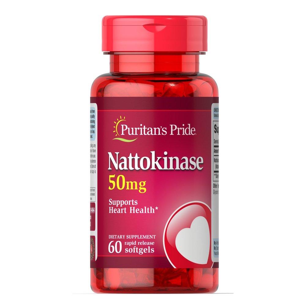 Puritan's Pride Натуральная добавка Puritan's Pride Nattokinase 50 mg, 60 капсул, , 