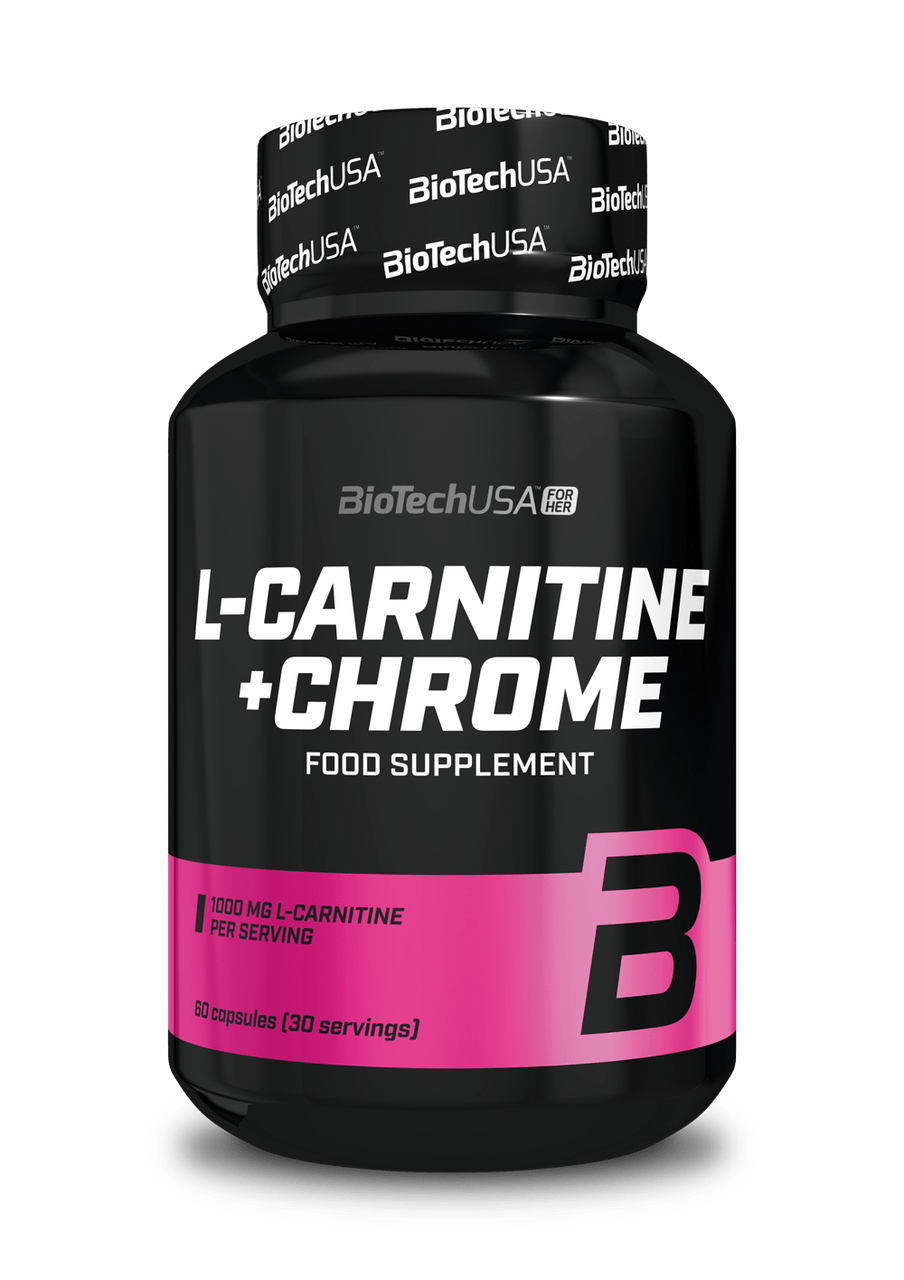 Л-карнитин + хром BioTech L-Carnitine + Chrome (60 капс) биотеч,  мл, BioTech. L-карнитин. Снижение веса Поддержание здоровья Детоксикация Стрессоустойчивость Снижение холестерина Антиоксидантные свойства 