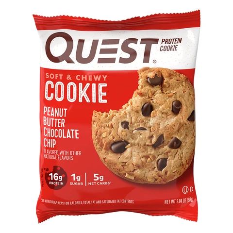 Батончик Quest Nutrition Protein Cookie, 59 грамм Шоколад с арахисовым маслом,  ml, Quest Nutrition. Bares. 