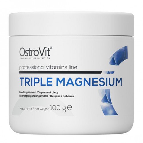 Комплекс магнію OstroVit Triple Magnesium 100 g,  мл, OstroVit. Витамины и минералы. Поддержание здоровья Укрепление иммунитета 